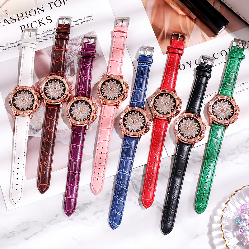 Time New Women's Comes Running Petal Belt Quartz Watch_voghion.com