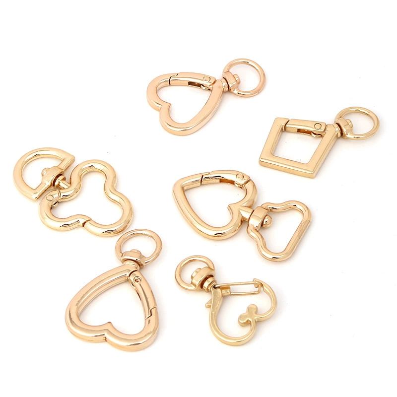 Металлические креативные кольца для украшений и модных аксессуаров, брелок в форме сердца, аксессуар