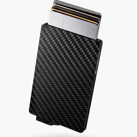 Cross-border hot selling RFID cardholder men's automatic pop-up metal card holder credit card case aluminum alloy card holder