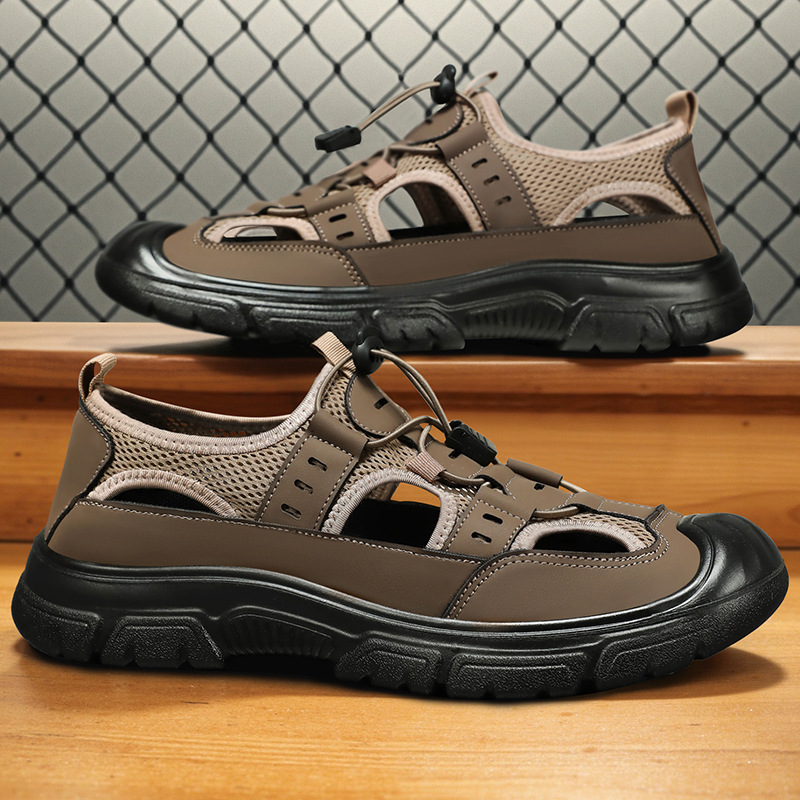 Shoes Men's Summer Breathable Sandals Mesh Shoes Slip-on Casual Shoes Middle-aged and Elderly Dad Shoes Single-layer Shoes Men's Shoes