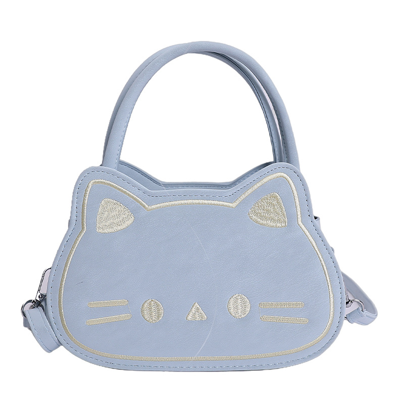 Diseño de nicho de dibujos animados pequeño bolso cuadrado adorable gato leche Hoh Hoh bolso de niña de moda de viaje de hombro mochila image 8