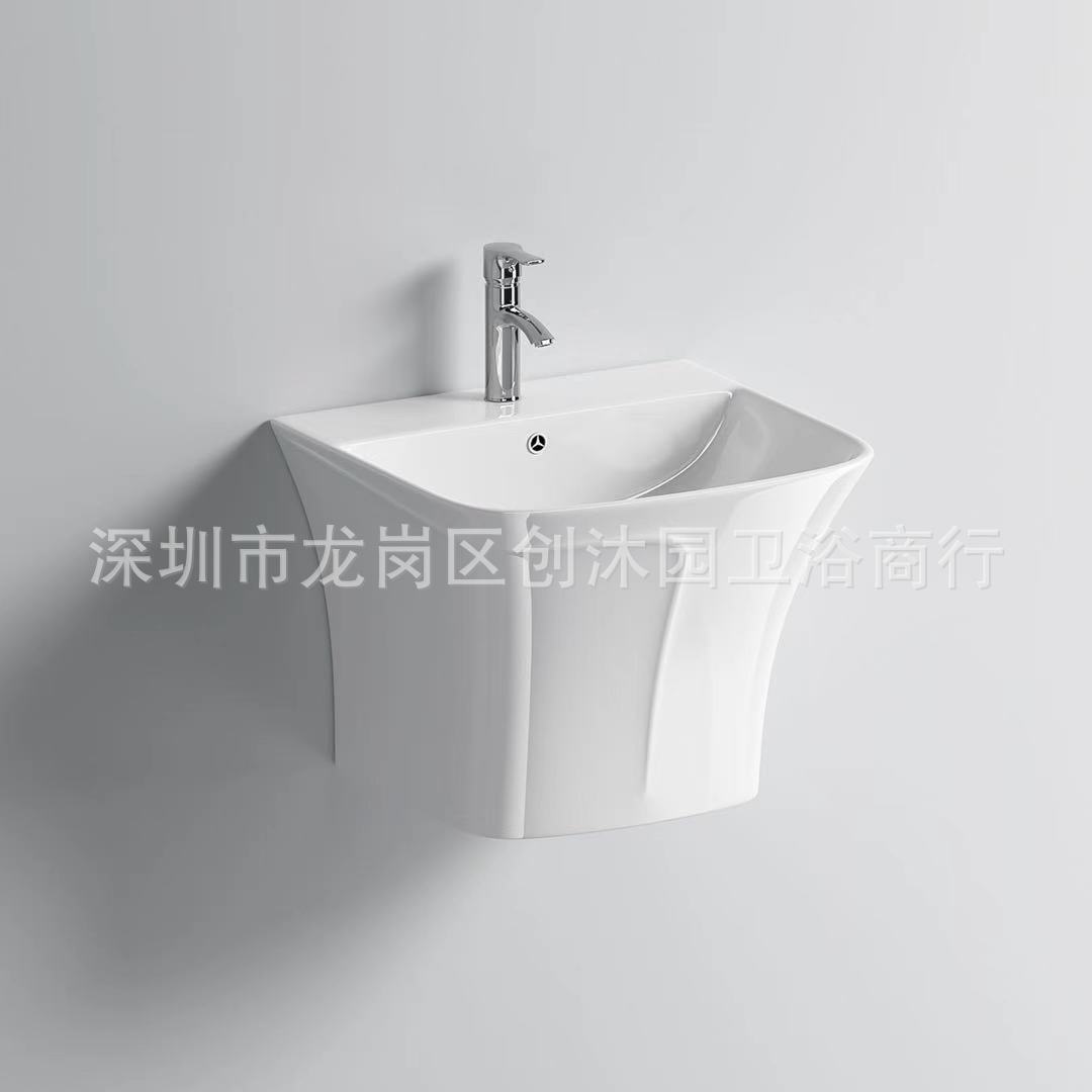 Comercio exterior exportación de lavabo colgante de color lavabo de cerámica lavabo de inodoro de color blanco cheongsam lavabo colgante lavabo