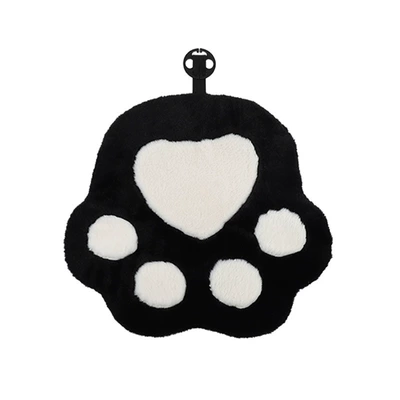 Headrest, Car Plush Headrest Pillow Cute - cats-paw-cushion-black-front