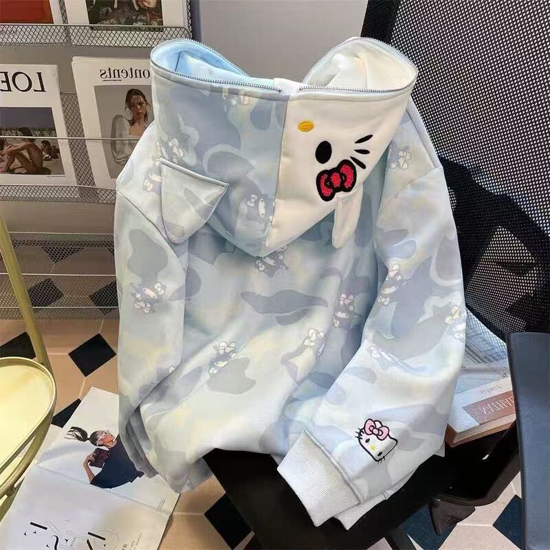 2025 New Style Sweatshirt Hong Kong Style Loose Simple Hooded Sweatshirt Cardigan for Men and Women, Trendy, Handsome and Versatile Wholesale