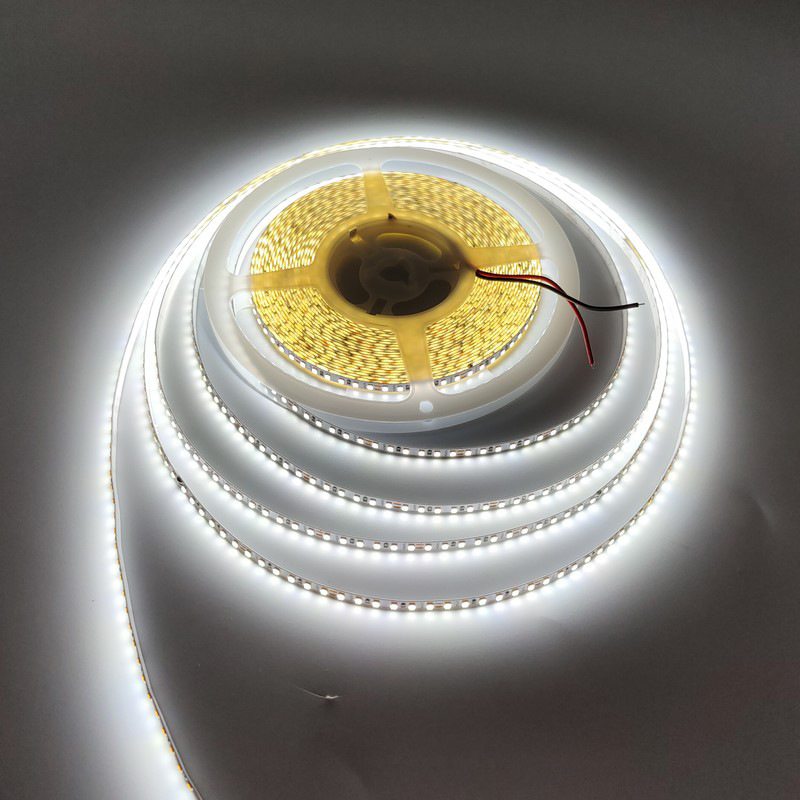 12V/24V 2835 LED Light Strip with Electroplated Board, 180 LEDs, 5mm Height, High Brightness & High CRI — Perfect for Cabinet and Wardrobe Lighting, Easy-to-Apply Flexible Strip