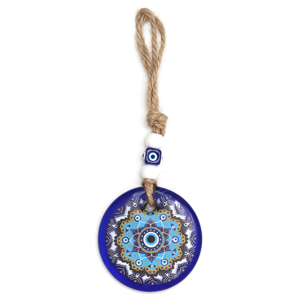 138g Weight Bag Pendant, Keychain Classification 1 Piece Quantity Holiday, Daily Occasion Glass Material Devil's Eye Pattern Unisex Gender Retro, Classic Style Style Retro Classic Style Devil's Eye Glass Unisex Bag Pendant Keychain 23