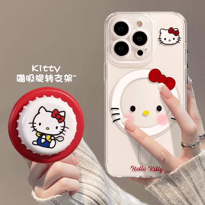 苹果iPhone17promax手机壳kitty支架17pro磁吸透明air高级17软壳|undefined