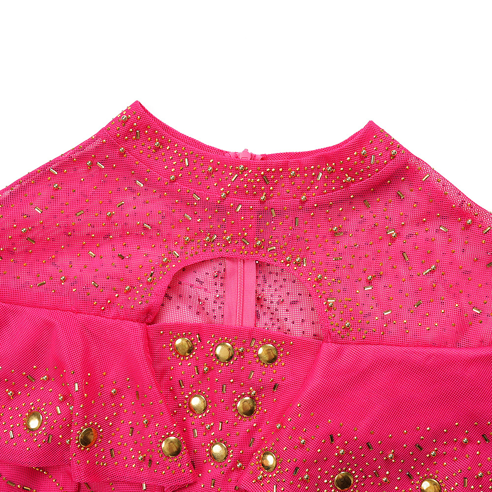 GraceChic Europäisch-Amerikanische Grenzgänger-Mode, neue afrikanische Plus-Size-Damenmode, Strass-Perlen-High-Waist-Bodycon_voghion.com