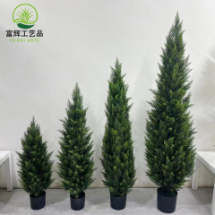 仿真松柏樹綠植盆栽家居商場酒店櫥窗裝飾戶外人造假樹跨境新款