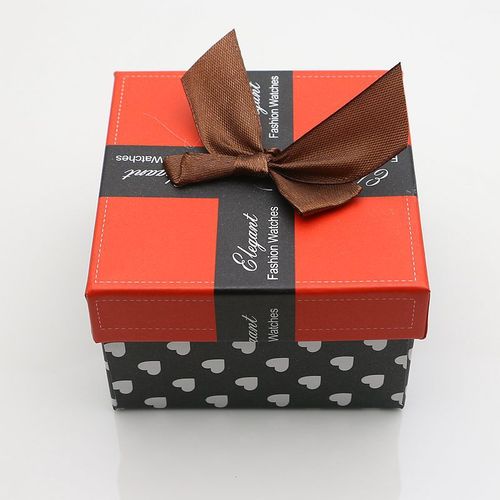 [Wholesale] Watch box with bow, exquisite cardboard gift watch box, gift box, box