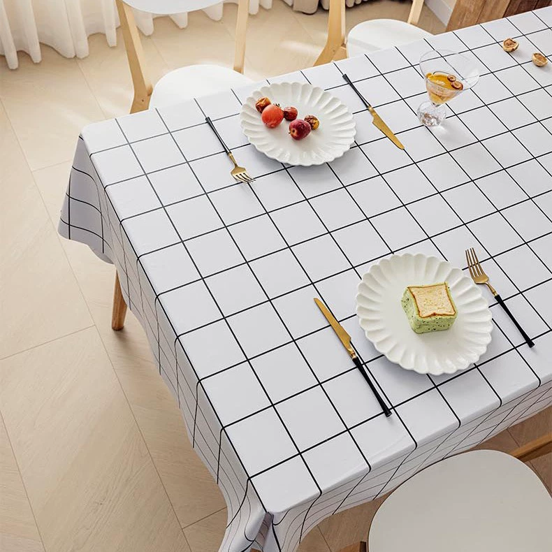 PVC Tablecloth, ins style, waterproof and oil-proof, diamond pattern, multiple sizes