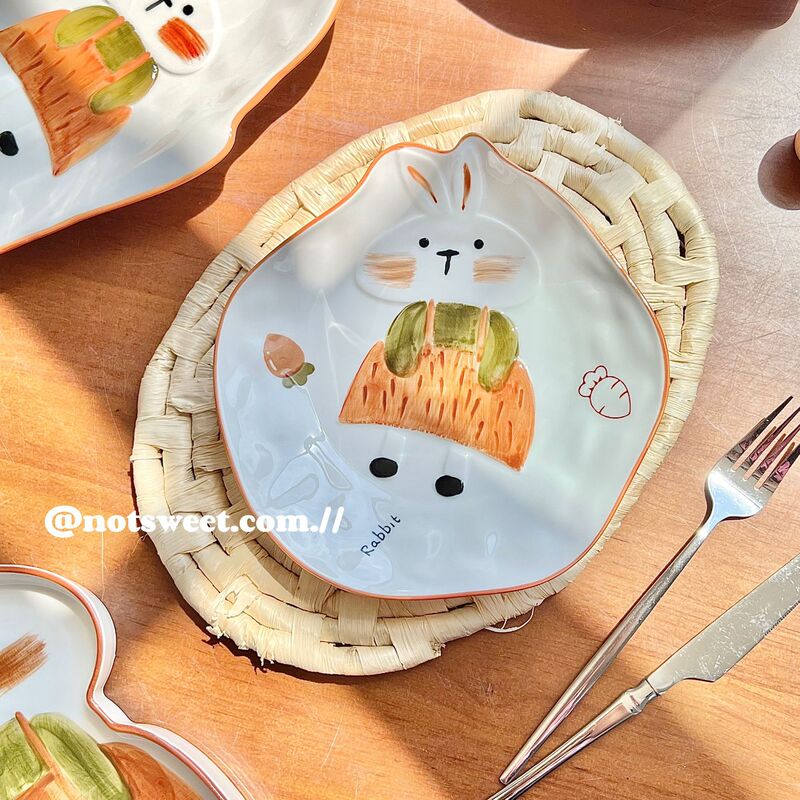 Peter Rabbit Ceramic Tableware Set Handmade Rice Bowl Soup Noodle Bowl Household Snack Plate Dish Plate Breakfast Plate Peter Rabbit Ceramic Tableware Set Handmade Rice Bowl Soup Noodle Bowl Household Snack Plate Dish Plate Breakfast Plate