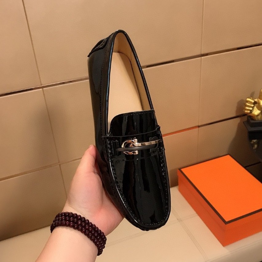 Herren Slipper Aus Echtem Leder Europäischer Stil Freizeit Schuhe_voghion.com