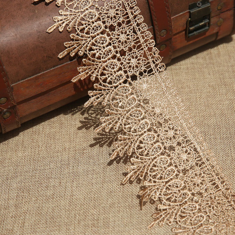 Yi Da encaje soluble en agua accesorios tela cortina de encaje falda de prenda decoración de collar encaje