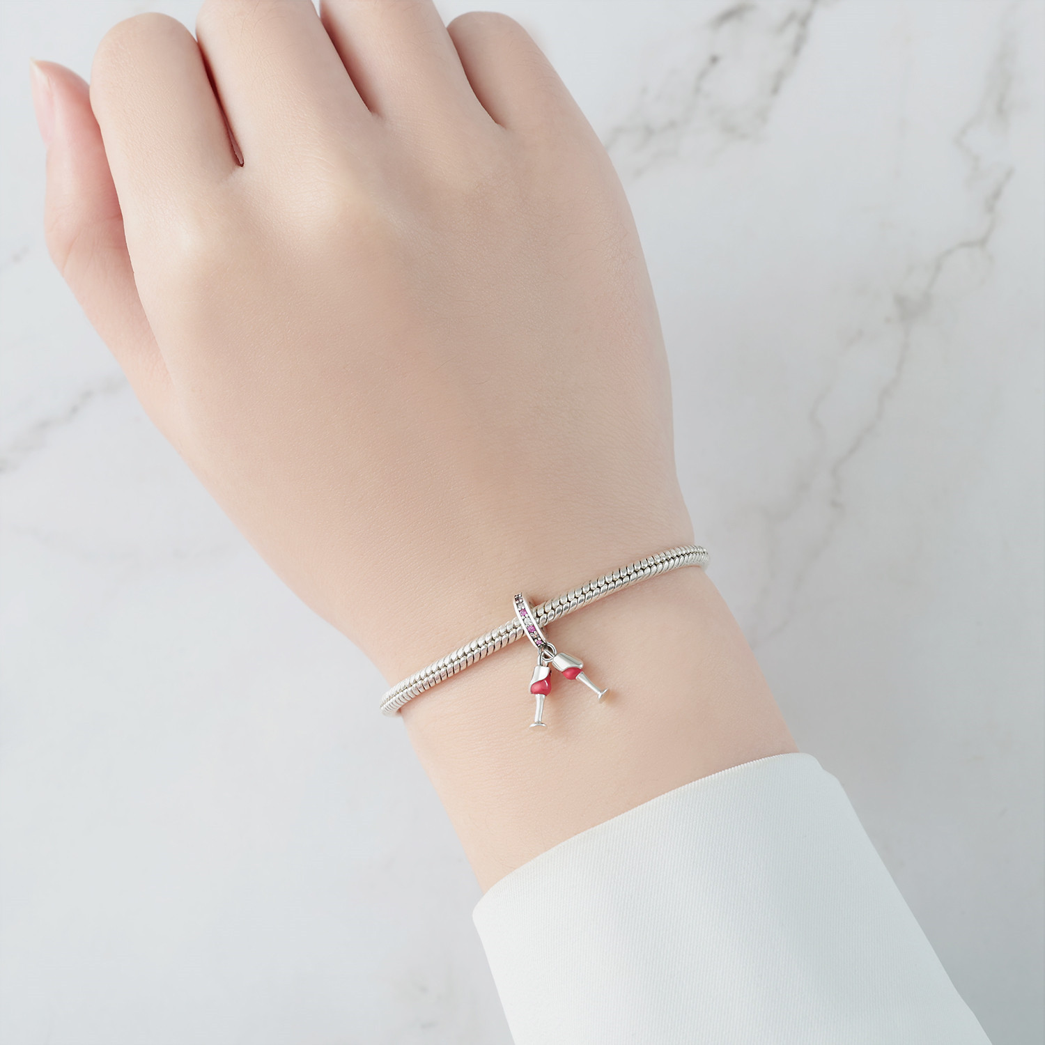 1 Piece 925 Sterling Silver Heart Shape Basketball Anchor Pendant display picture 30