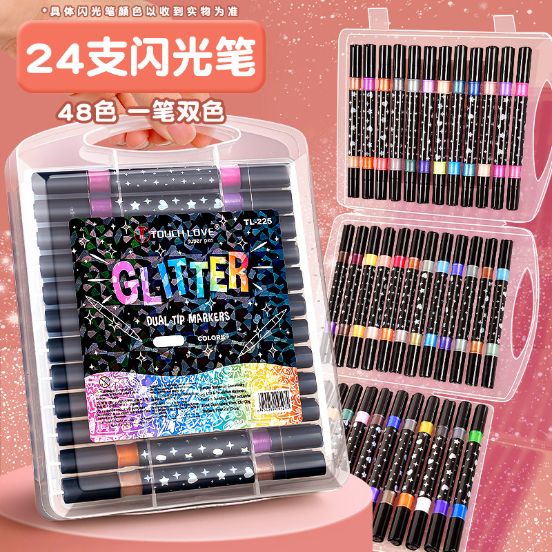 [Una] doble cabeza flash color marcador de pintura doble cabeza resaltador de color flash