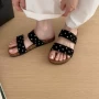 平底新款波点外穿拖鞋