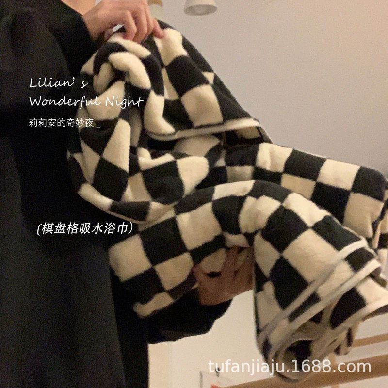 Coral Velvet Bath Towel Wholesale Towel Absorbent and Soft for Women and Men Adults Can Wear and Wrap Household Three-Piece Set High Quality