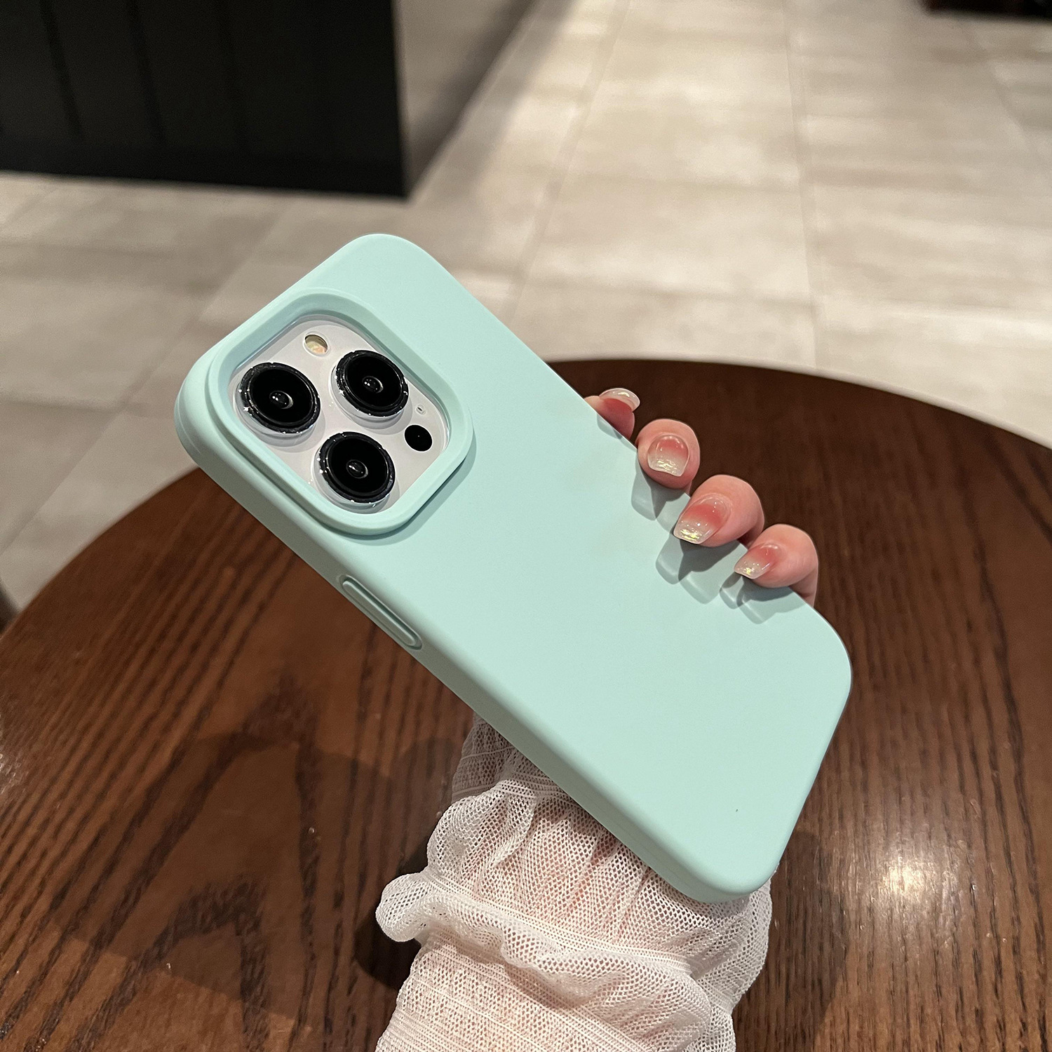 [Màu lục lam Nhạt] Silicone lỏng tinh khiết có lỗ lớn