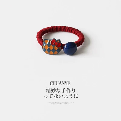 Saç üçün rezinlər Head Small Hair Tie New Sweet - red