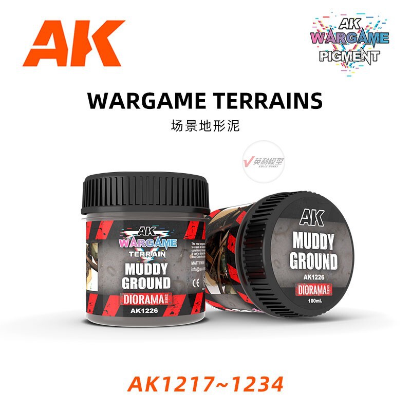 Ak Interactive Water-Based Scene Aging Series Scene Terrain Mud Ak1217~1234