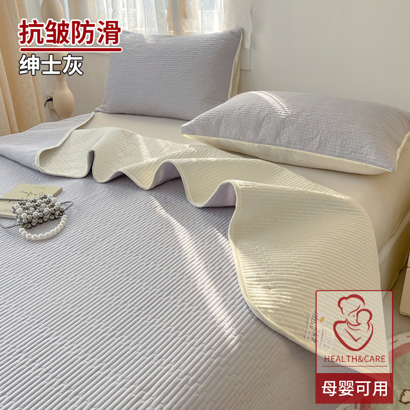 Juego de tres piezas con cubierta de cama de algodón Clase A 2025 nuevas sábanas de dormitorio acolchadas de tatami de algodón universal de cuatro estaciones