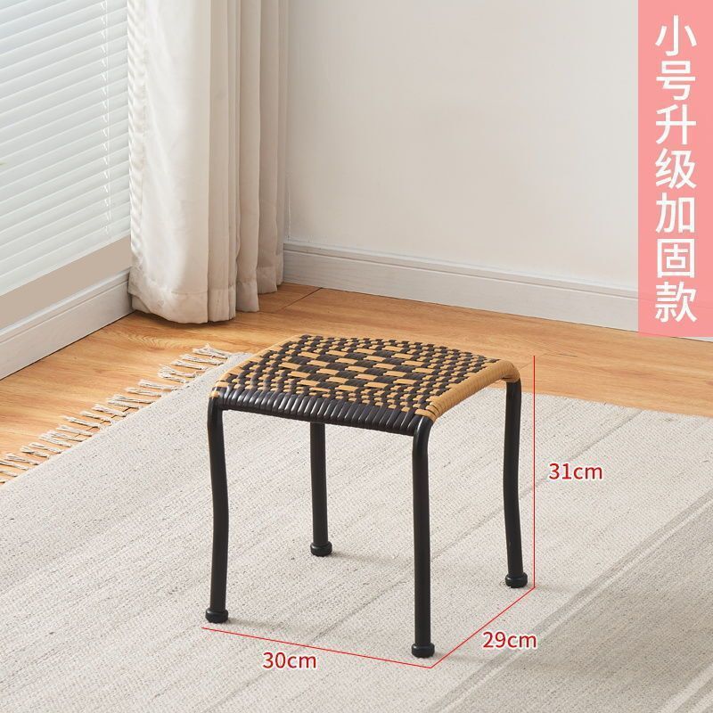 藤编椅子编织藤椅靠背凳子家用餐椅矮凳小藤椅单人宝宝凳子靠背椅|undefined