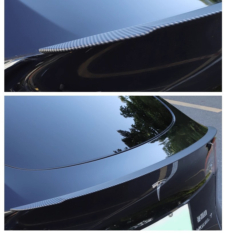 Suitable for Tesla Modely/3 Rear Wing Dry Carbon Fiber High-Performance Sports Version Surround Modification Decorative Accessories