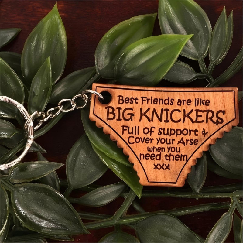 Cross-Border Best Friend Keychain, Fun Underwear Keychain, Backpack Pendant, Mini Wooden Crafts Cross-Border Best Friend Keychain, Fun Underwear Keychain, Backpack Pendant, Mini Wooden Crafts