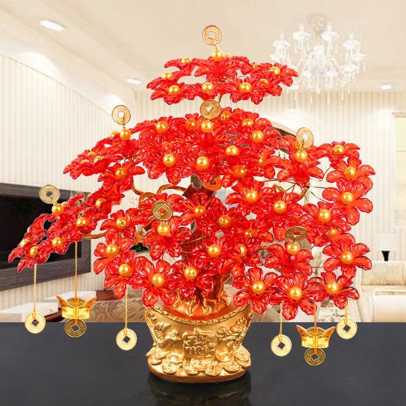 DIY jewelry accessories beaded fortune tree ingot base material bag fortune tree money tree loose beads decorations