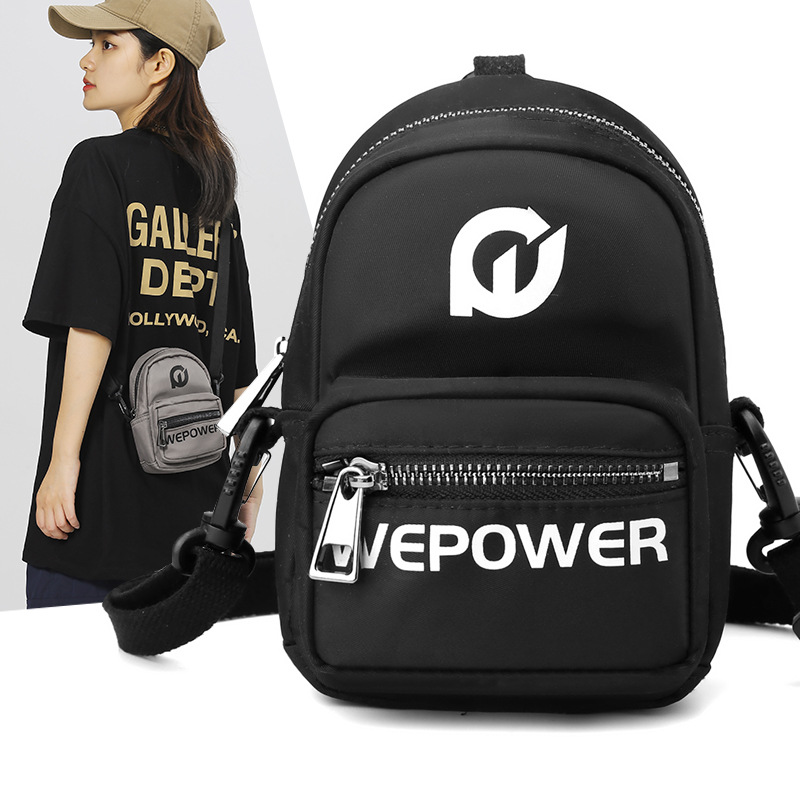 WEPOWER nuevo bolso de pecho de moda bolsa de mensajero impermeable para hombres y mujeres de nylon resistente al desgaste bolso de hombro del brazo del teléfono móvil ocasional