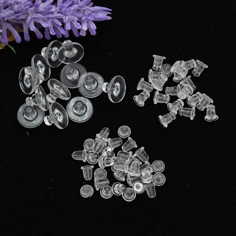 Korean style diy american bullet head transparent silicone earring accessories ear plug forced environmental protection plastic large earplug ear