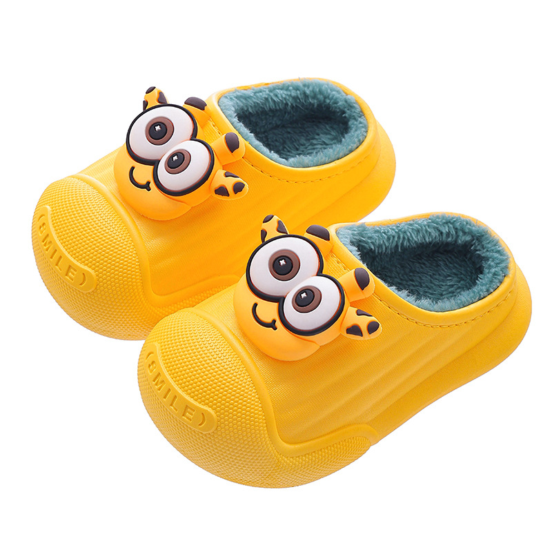 Zapatillas de algodón para niños, niños y niñas, invierno, calentamiento de algodón impermeable para padres, niños, niños, zapatos de tacones de algodón para niños