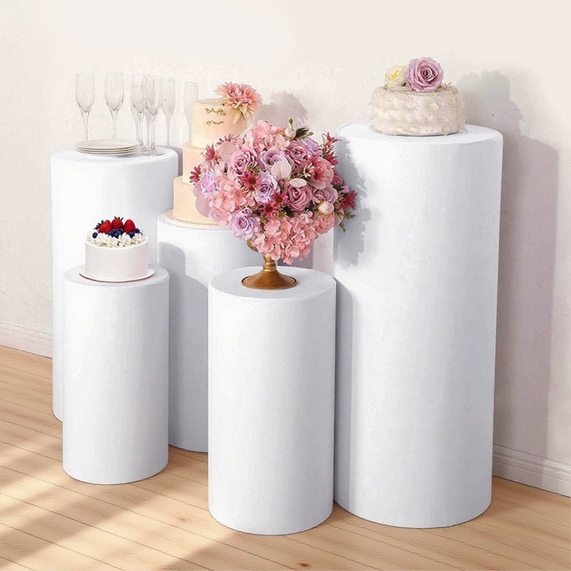 Dessert Bucket Cover Wedding Party Props Iron Dessert Tablecloth Dessert Table Cover Cylindrical Ornament Cover