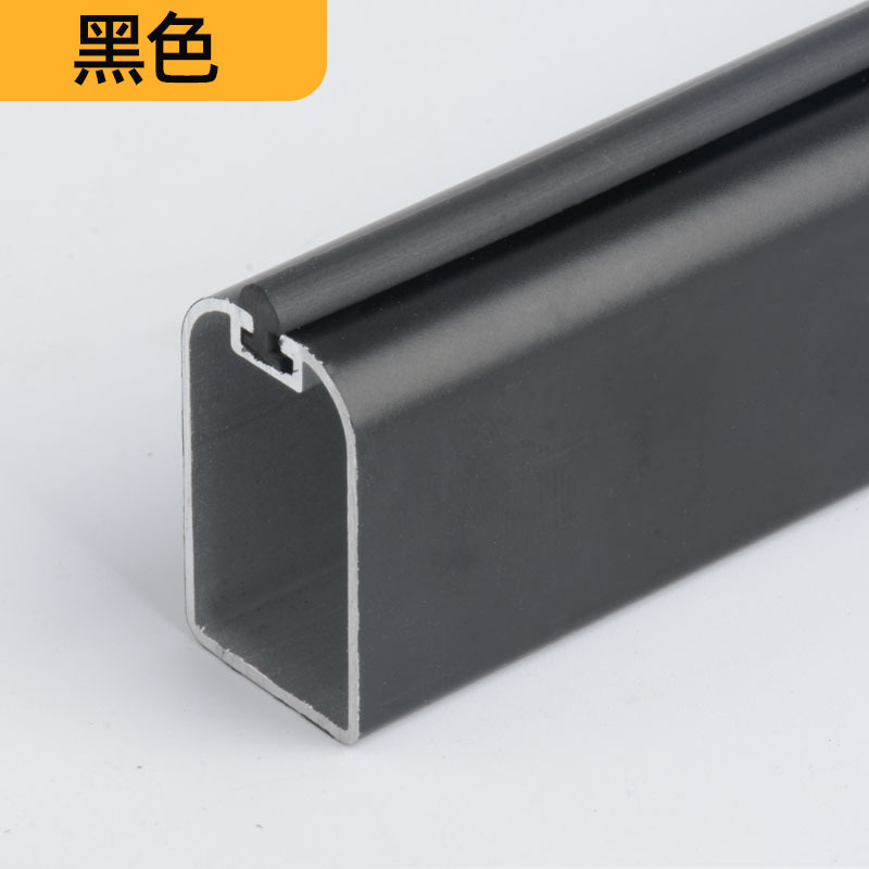 Ropa de armario Polo aleación de aluminio engrosada D-tipo ropa de poste brida asiento gabinete barra transversal varilla única ropa de armario polo