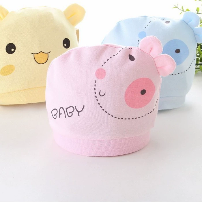 Детская шапочка для новорожденных, шапочка из чистого хлопка для младенцев, головной убор для новорожденных, детская шапочка для самостоятельного ношения, с широкими полями, защита от солнца с широкими полями