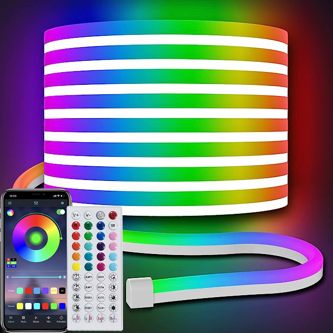 Neon Light Set Rgb 10m Mobile Phone Paa Bluetooth Colorful Silicone Light Strip DIY Shape Sound-Activated Ambient Light Strip Neon Light Set Rgb 10m Mobile Phone Paa Bluetooth Colorful Silicone Light Strip DIY Shape Sound-Activated Ambient Light Strip
