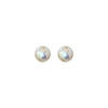 Silver needle from pearl, white brand retro advanced earrings, silver 925 sample, high-quality style, french style