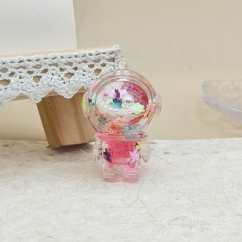 クリエイティブアクリルオイル漂流ボトルペンダントかわいい宇宙飛行士キーホルダーデスクトップ装飾品漫画ギフト卸売|undefined