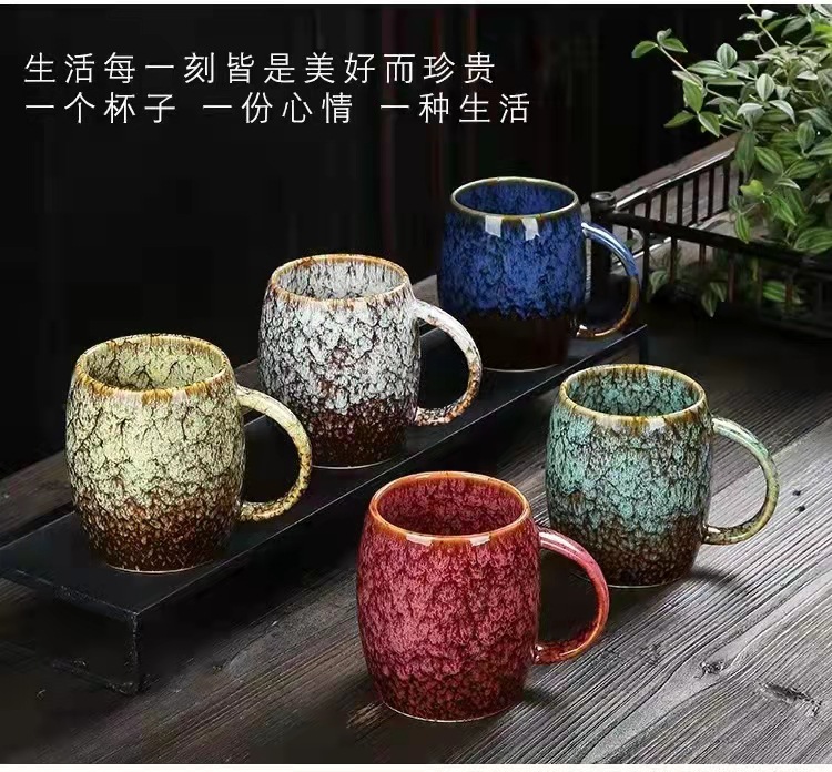 Creative capacious ceramic Japanese coffee tea cup for men and women