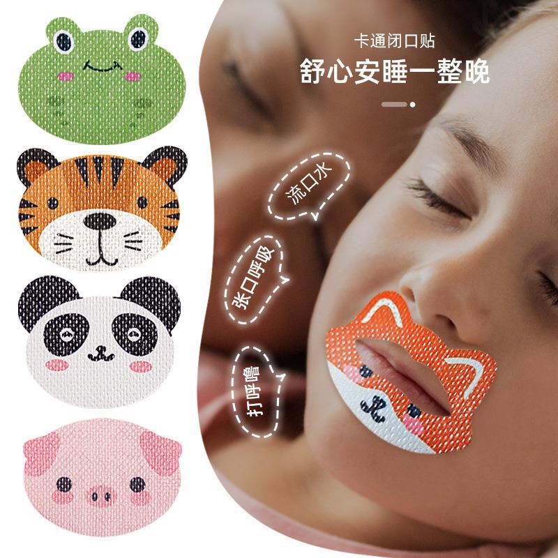 Children's cartoon pattern orthopedic mouth patch for sleeping, anti-opening and closing mouth sealing patch, snoring physical breathing patch