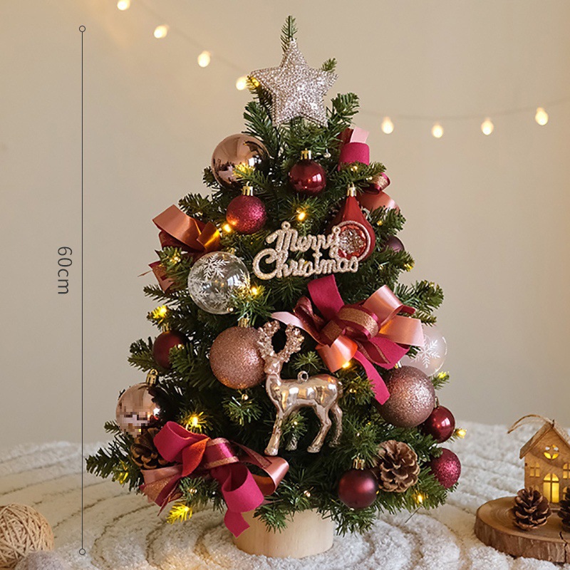 Decoraciones de Navidad viento mini mini árbol de Navidad casero atmósfera hecha a mano decoración de escena