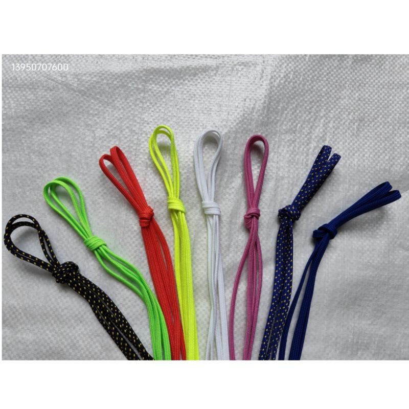 Factory in stock wholesale Kobe basketball shoelaces 6mm double thick shoelaces multi-color optional length can be ordered