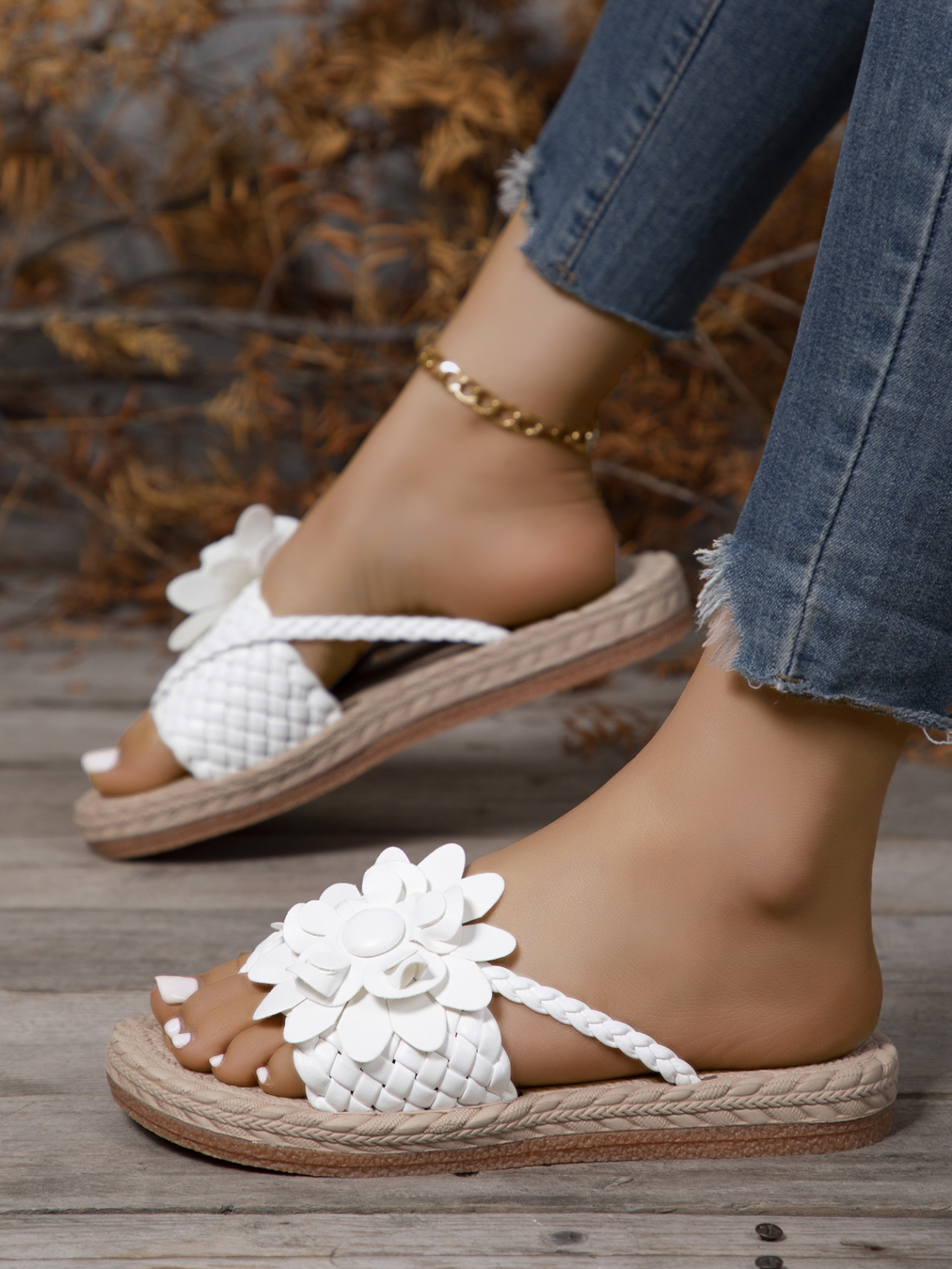 Women's Casual Vacation Solid Color Round Toe Beach Sandals display picture 23