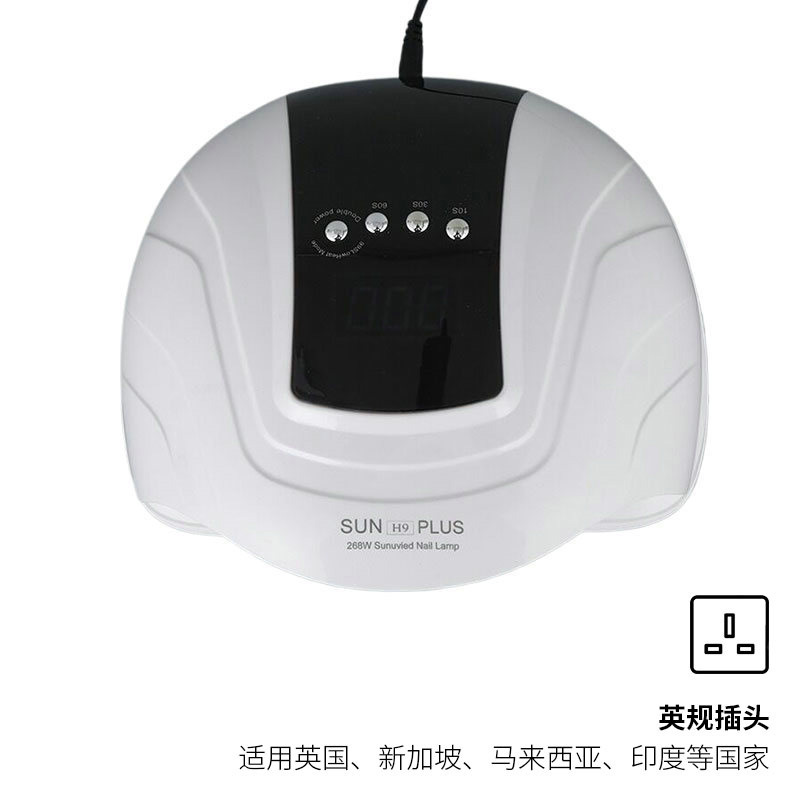268W alta potencia manicuría lámpara de secado rápido manicuría tienda luz de terapia UVLED manicuría lámpara de horno inteligente máquina de manicuras de inducción