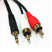 5米 3.5转双莲花 音频线3.5mm立体声转双莲花头3.5一分二