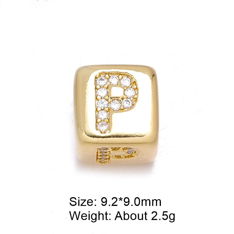 3g Weight Beads Jewelry Making Type DIY Ornament Accessories Classification 1 Piece Quantity Copper Material Letter Pattern All Seasons Season Polished Finish Plating Design Simple Style Style 1 Piece Copper Letter Polished DIY Ornament Accessories Beads 17