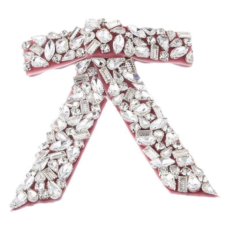 Nueva moda transfronteriza estilo europeo y americano Luz de lujo hermosa personalidad horquilla de las mujeres completo diamante perla arco horquilla accesorios para el cabello