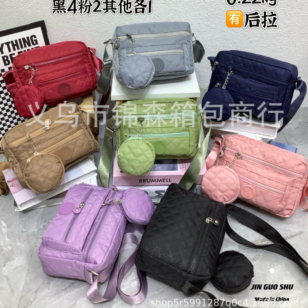 外贸南美牛津布单肩包女士带圆包套包小容量休闲尼龙帆布包斜挎包