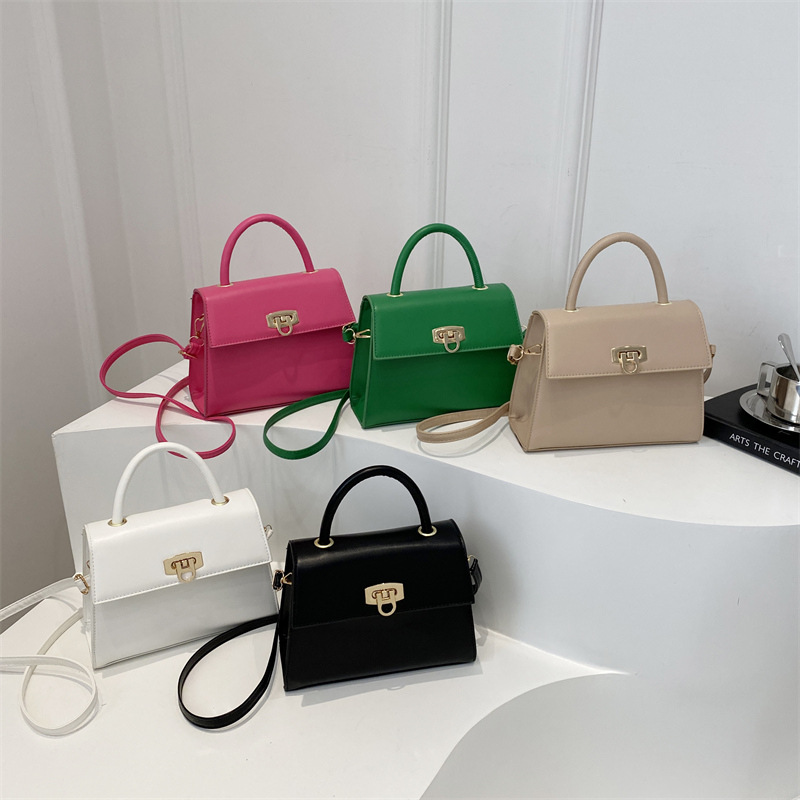 2025 primavera y verano nuevo bolso de textura, bolso de moda de mujer, bolso de hombro personalizado, mochila simple, bolso cuadrado